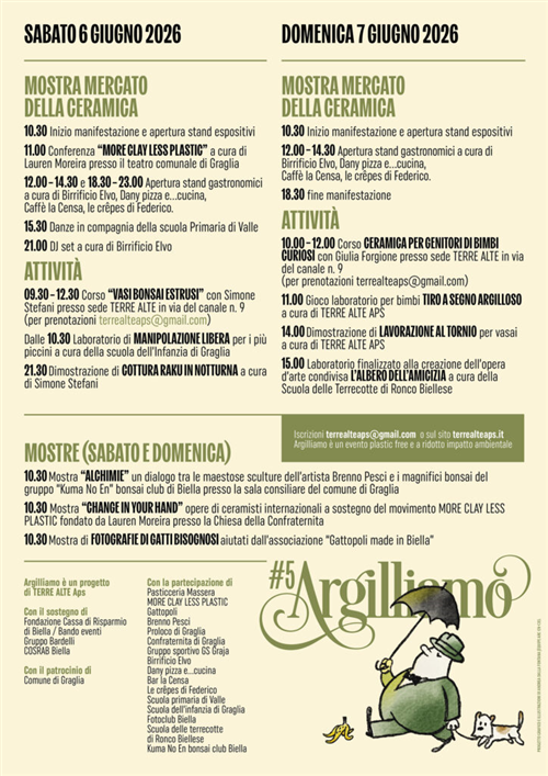 Modifica Viabilità occasione della manifestazione denominata â€œargilliamo - festa della ceramica e dei bambini 2026 â€“ 6/7 giugno 2026â€